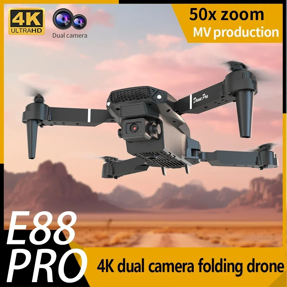 Mini Dron E88 con Cámara 4K HD - Drone Kit Tricopter reseña y precio