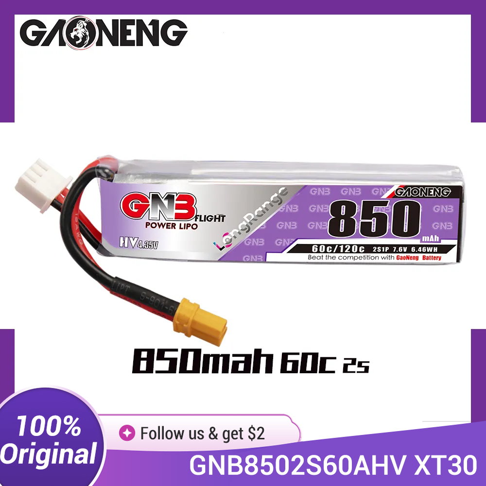 GAONENG GNB LiPo batería 850mA - Drone Kit Long Range reseña y precio
